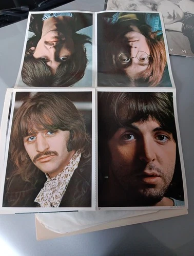 The Beatles White Album SWBO-101 Double Vinyl LP Pictures + Poster 1978 Reissue