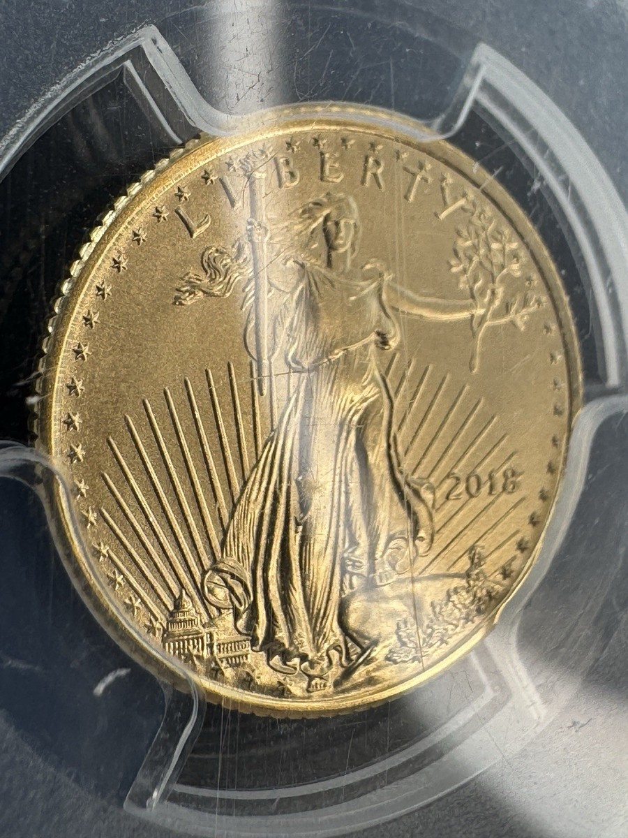 2018 $5 1/10 Gold Eagle PCGS Ms 70 * First Day Issue * Signed John