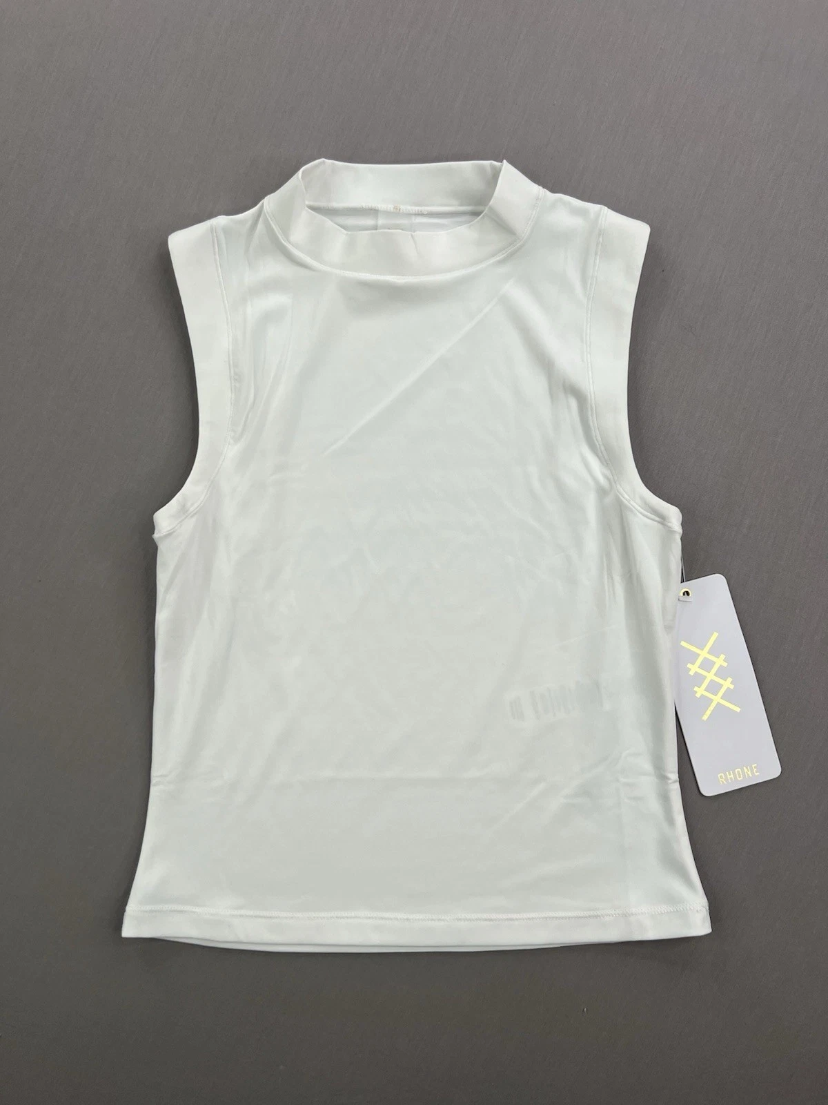 RHONE WOMENS ULTIMATE LAYER LIGHTWEIGHT ATHLETIC TANK TOP WHITE SZ M