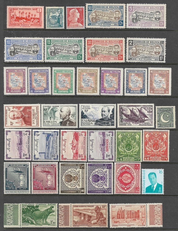 MNH Worldwide Stamp Packet Lot of 36 World Wide Stamps Collection mint NH