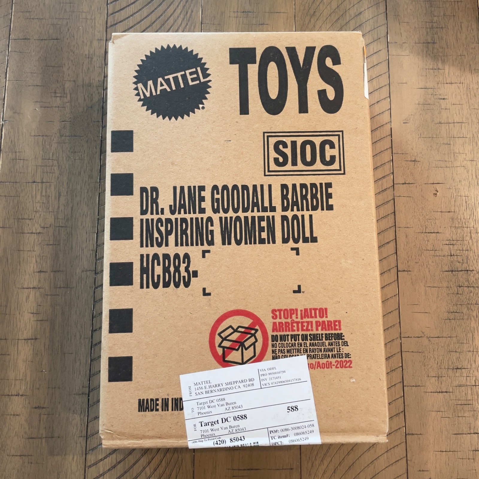 Dr. Jane Goodall Barbie Inspiring Women Doll - NEW IN SEALED SHIPPER NRFB