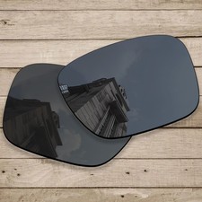 Black Anti-Scratch Polarized Replacement Lenses for-Oakley Double Edge 9380