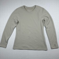 FIGS Waffle Long Sleeve Underscrub Top Women’s Medium Beige Technical Collection