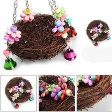 Parrot Pet Bird Swing Hanging Chew Toys Parakeet Budgie Nest Hammock US