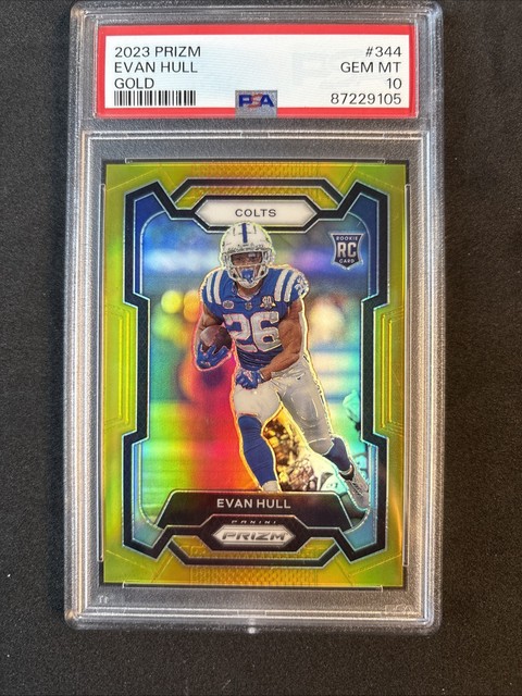 2023 Panini Prizm #344 Evan Hull Gold /10 PSA 10 RC