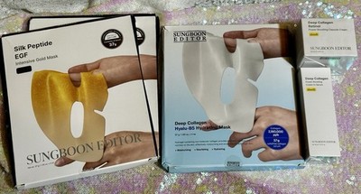 2 X Sungboon Editor Silk Peptide Intensive Gold Mask & Deep Collagen Mask ++++