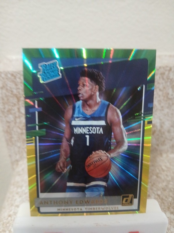 2020-21 Panini Donruss - Rated Rookies Anthony Edwards #201 Green Laser (RC)