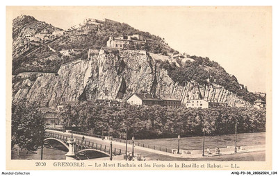 AHQP3-0237-38 - GRENOBLE - Le mont rachais et les forts de la bastille et rabo