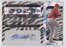 2022 Leaf Metal Flight 2023 To Zebra Crystals 5/5 Brandon Walter Auto 4z8