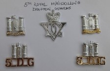 Cap & Collar Badges, Titles - 5th Inniskilling Dragoon Guards - 5 INNIS DG