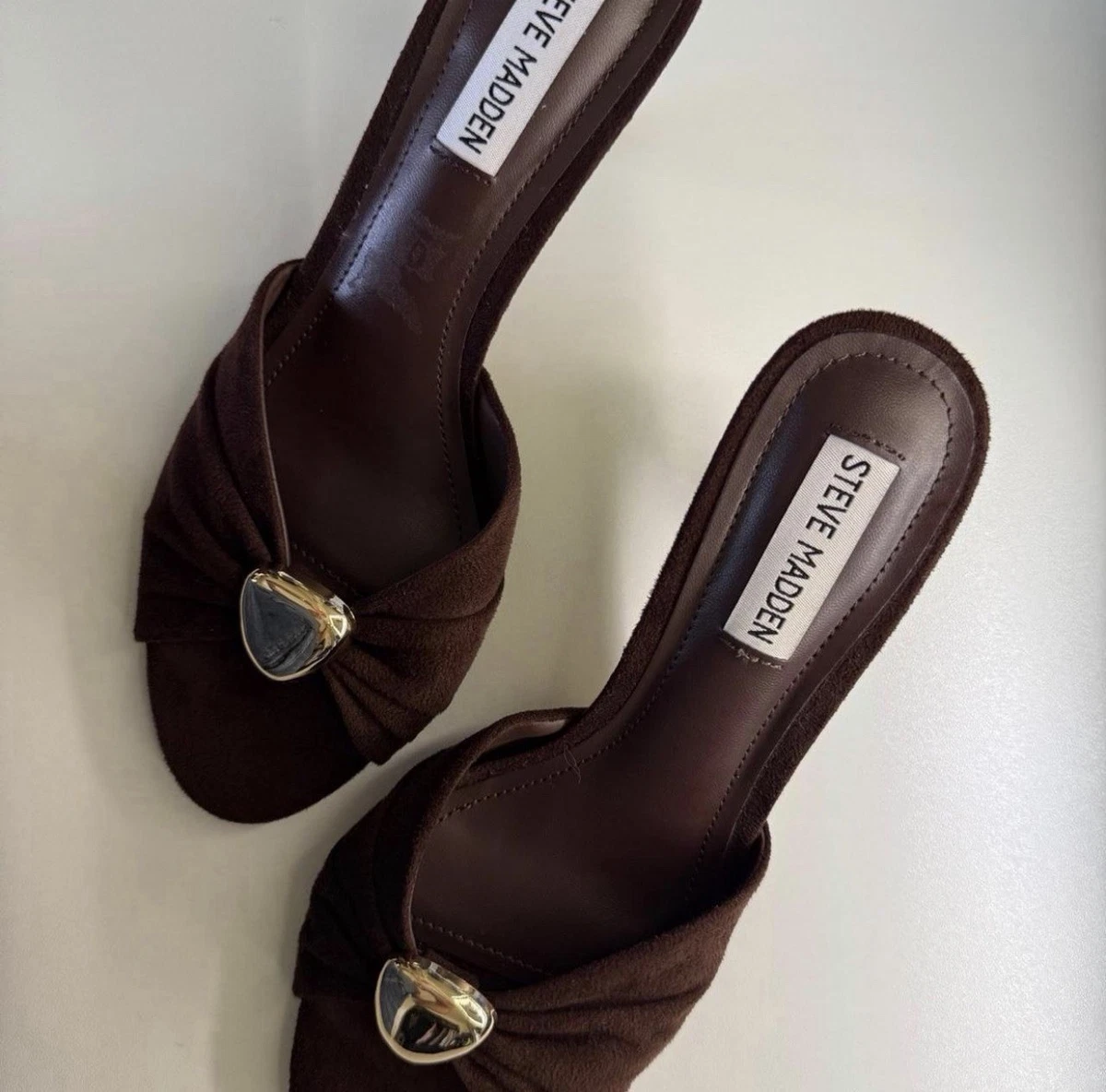 Sandales à Talons Steve Madden Treasure - Rose Or, Taille US 6, Portées Une Fois