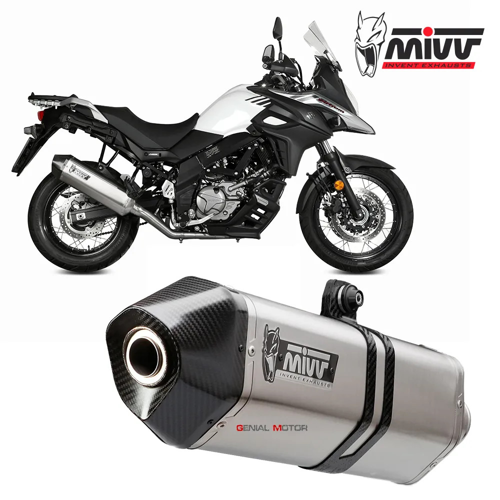 Mivv Exhaust Muffler Speed Edge Inox for SUZUKI V-STROM 650 / XT 2017 > 2023