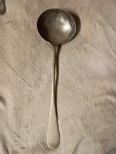 Cuillère de service médical armée laiton ustensile ancien vintage