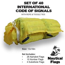 Set of 40 International Code Signal Flags 12x18in Nautical Maritime Boat Flags
