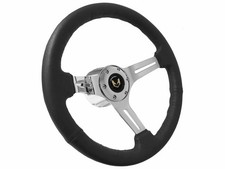 1969-1981 Pontiac Firebird Black Leather Steering Wheel Kit 6-bolt 1969-1981 Pontiac Firebird Black Leather Steering Wheel Kit 6-bolt