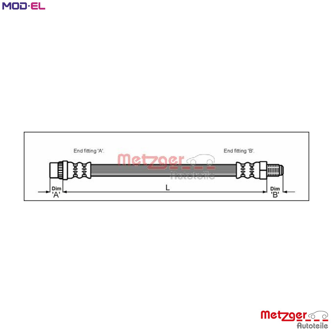 BRAKE HOSE 4114638 FOR RENAULT ESPACE/III/Mk 19/Cabriolet/�/Chamade SAFRANE 1.8L