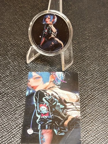 “Cyberpunked By Bluey” By  Bullion Traders 1 oz Colorized .999 Silver Art #1221