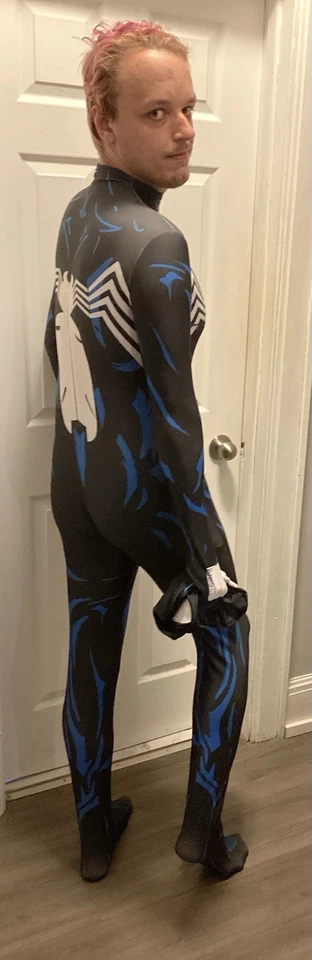 Spiderman Traje Negro Disfraz Adulto Extra Grande Foto 3 de 4