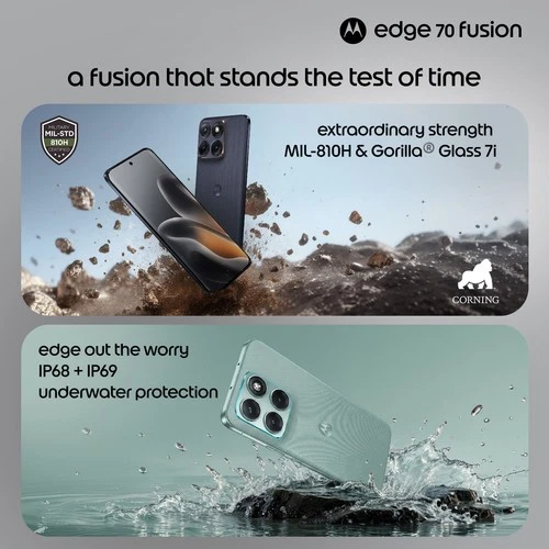 MOTOROLA Edge 70 Fusion (SILHOUETTE, 12+256GB) Snapdragon® 7s Gen 4 SmartPhone. - Picture 7 of 9