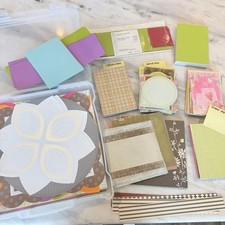 Huge Lot Of Creative Memories Paper 12x12 8x8 More W/ Clear Case OVER 11 Lbs