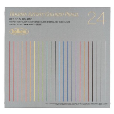 Holbein Artists' Colored Pencils - Assorted Tones, Set of 24
