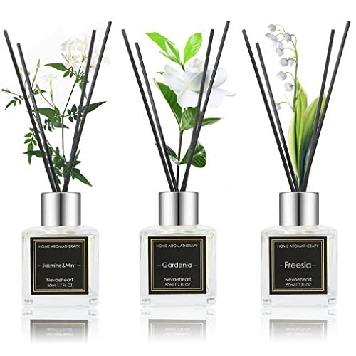 Reed Diffuser Set Gardenia/freesia/jasmine & Mint 1.7oz X 3 Packs Reed Diffuser-image