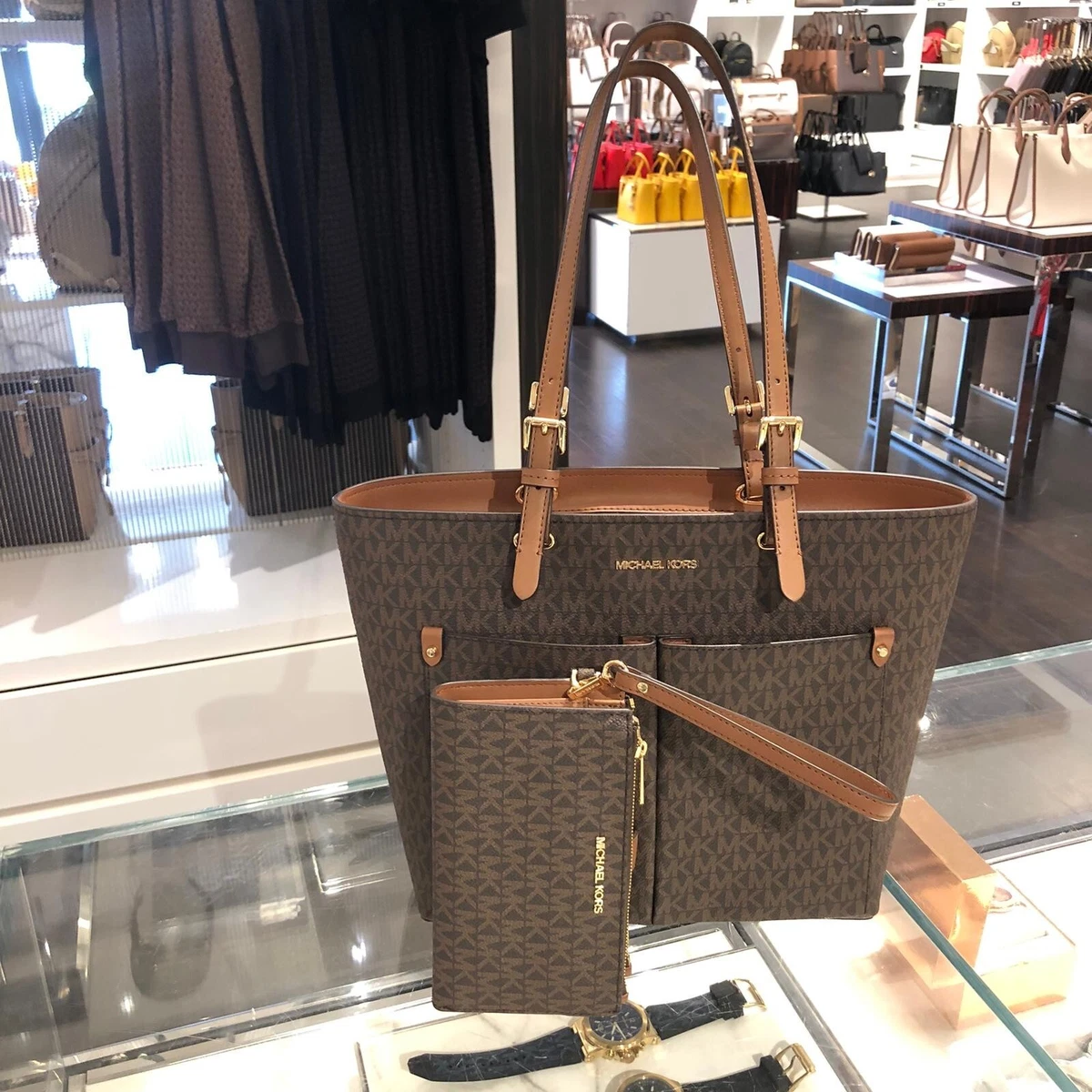  Michael Michael Kors Voyager East/West Tote, Acorn : Clothing,  Shoes & Jewelry