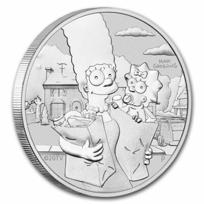 #ad #ad Marge Maggie SIMPSON 1 oz .999 Silver $1 Coin BU Tuvalu 2021 The Simpsons Homer $96.99