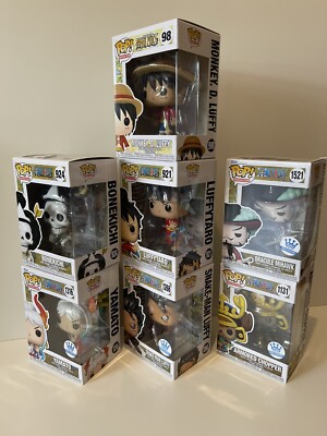 Funko One Piece Lot of 7 LUFFY,Armored CHOPPER, DRACULE MIHAWK,YAMATO & BONEKICH