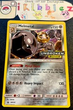 Melmetal SM181 LP Miscut OFC Unbroken Bonds Prerelease Black Star Pokémon Promo! on eBay