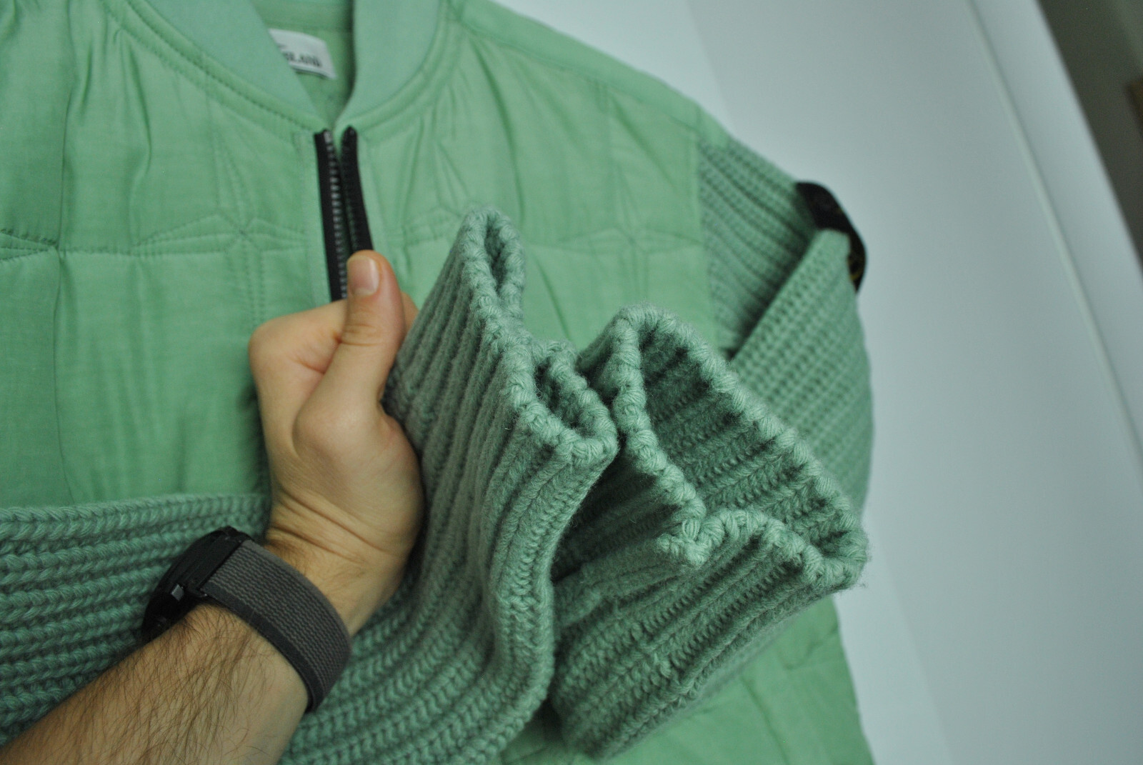 Stone Island Cupro Cotton Tella with Primaloft Insulation technology and knit image 8