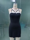Black Babydoll Slip Dress Sexy Maid Lingerie Women Lace French Maid Sleepwear XL — photo 2
