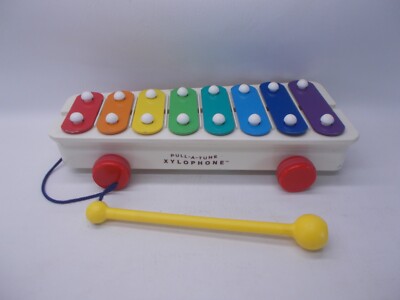 Mattel Pull-A-Tune Toy Xylophone 2009 with Mallet Stick Fisher Price