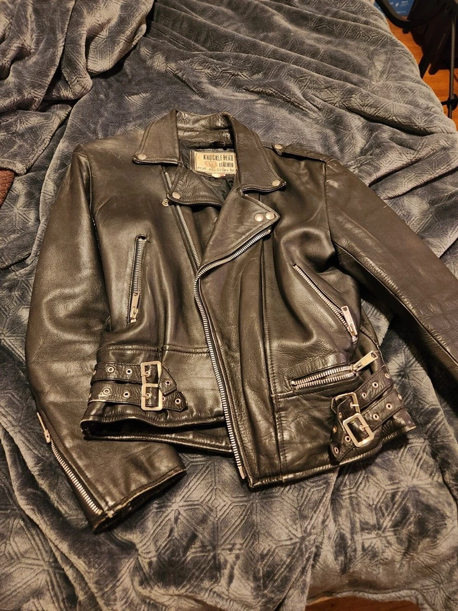 Minimal leather cheap biker jacket