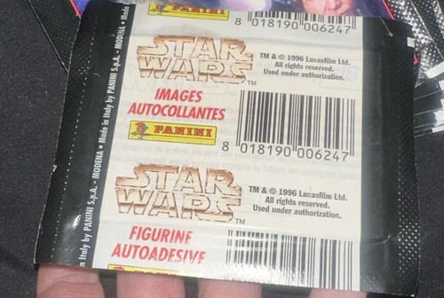 STAR WARS 1996 Vintage Panini Sticker Pack Factory Sealed - Picture 3 of 3