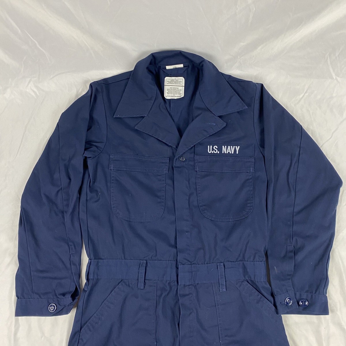 40’s~ US Navy Salvage overall Vintage Seafarer Naval Blue Coveralls US Navy Utility Size