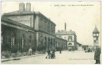 60.CREIL.n°23995.LA GARE ET LE BUREAU DE POSTE