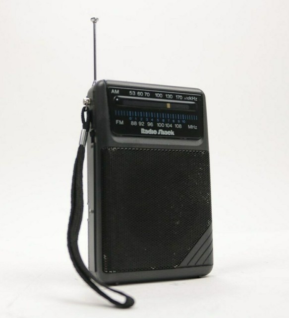 Vintage Radio Shack model 12454 Portable AM FM Radio Black eBay