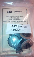 NEW 3M Scott 805622-01 Twin Cartridge 1/4 Turn Adapter 742 Series AV2000/3000