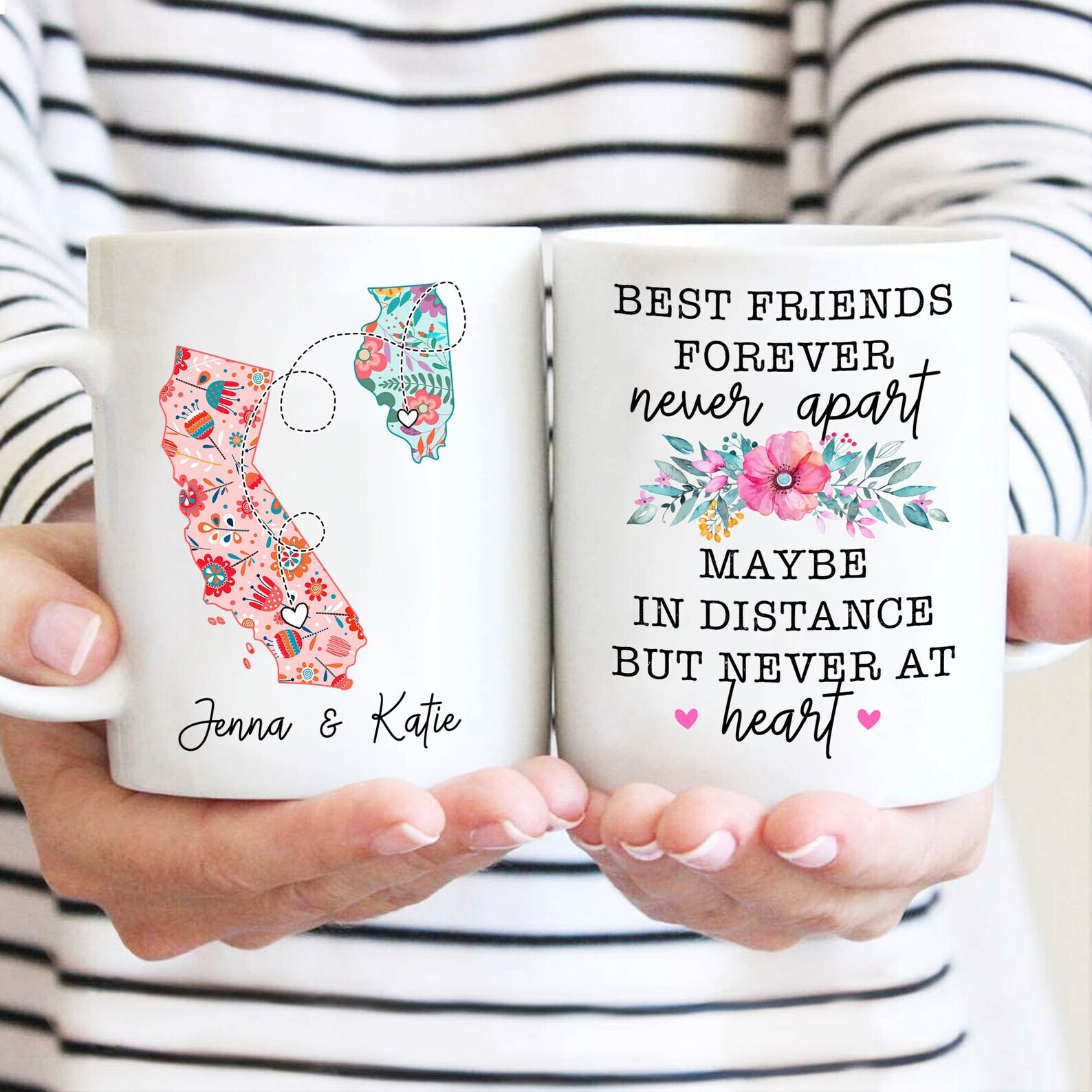 Personalized Bestfriend Forever Mug Long Distance Mug Going Away Gift Best