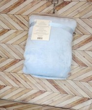 New Boy Blankets  Beyond Solid Light Blue White Baby Blanket 30" x 36"
