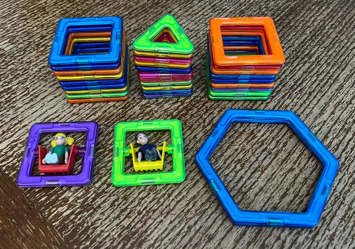 Magformers Lot of 30 Magnetic Building Tiles Boy Girl Ferris Wheel