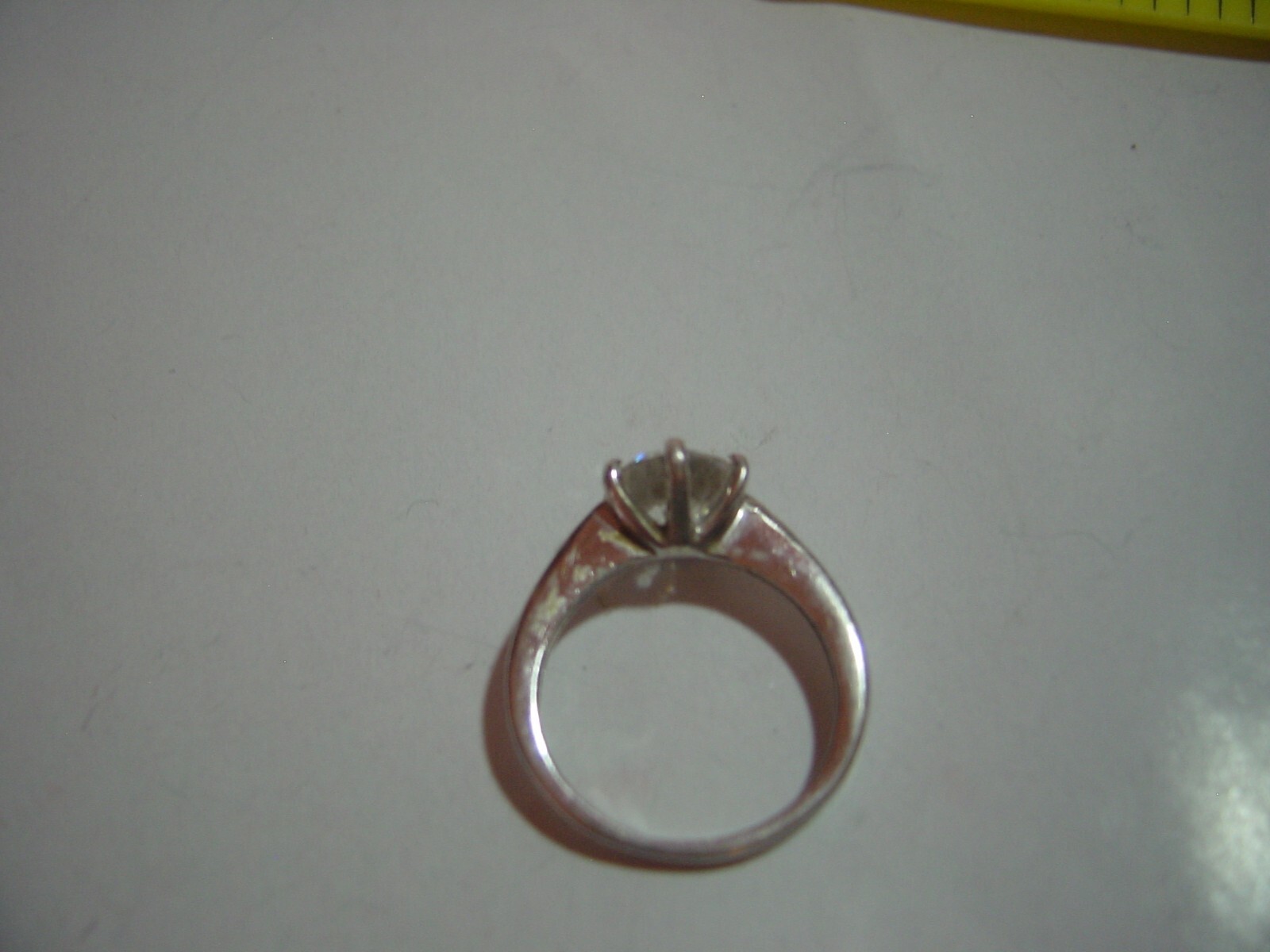 VINTAGE BEAUTIFUL SOLID SILVER RING-BIG SINGLE SP… - image 4