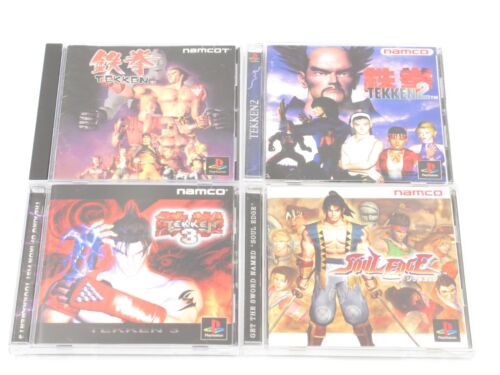 Tekken 1 2 3 Soul Edge Blade Namco set gioco di battaglia d'azione PlayStation PS1 Giappone - Foto 1 di 16