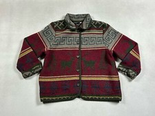 Ivy Jacket Women’s Size Large Wool Christmas Deer Graphic