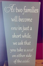 wedding sign