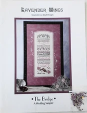 Lavender Wings The Bridge A Wedding Sampler 64w x 192 h Cross Stitch Chart