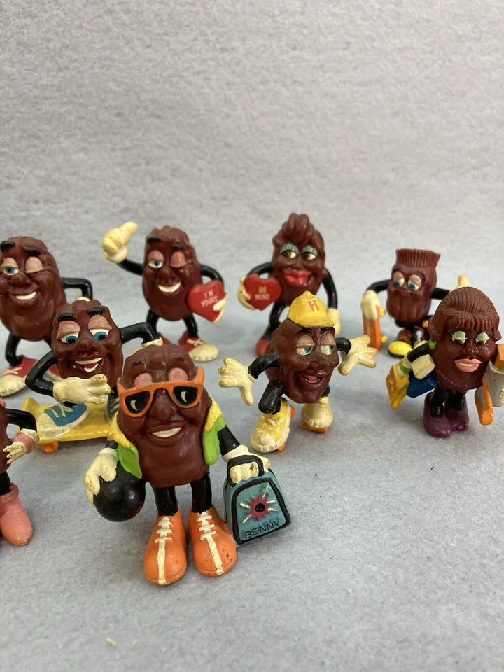 Lote De 14 Figuras De PVC De Colección California Raisins 1987-88 Banda Musical Valrab + Foto 3 de 4