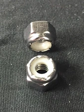 100 Nylon Insert Lock Nuts 10-24 AlloChrome 18-8 Qty 100 Each