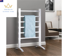 Electric Heated Towel Rail Rack 6 Bars Freestanding Clothes Dry Warmer
